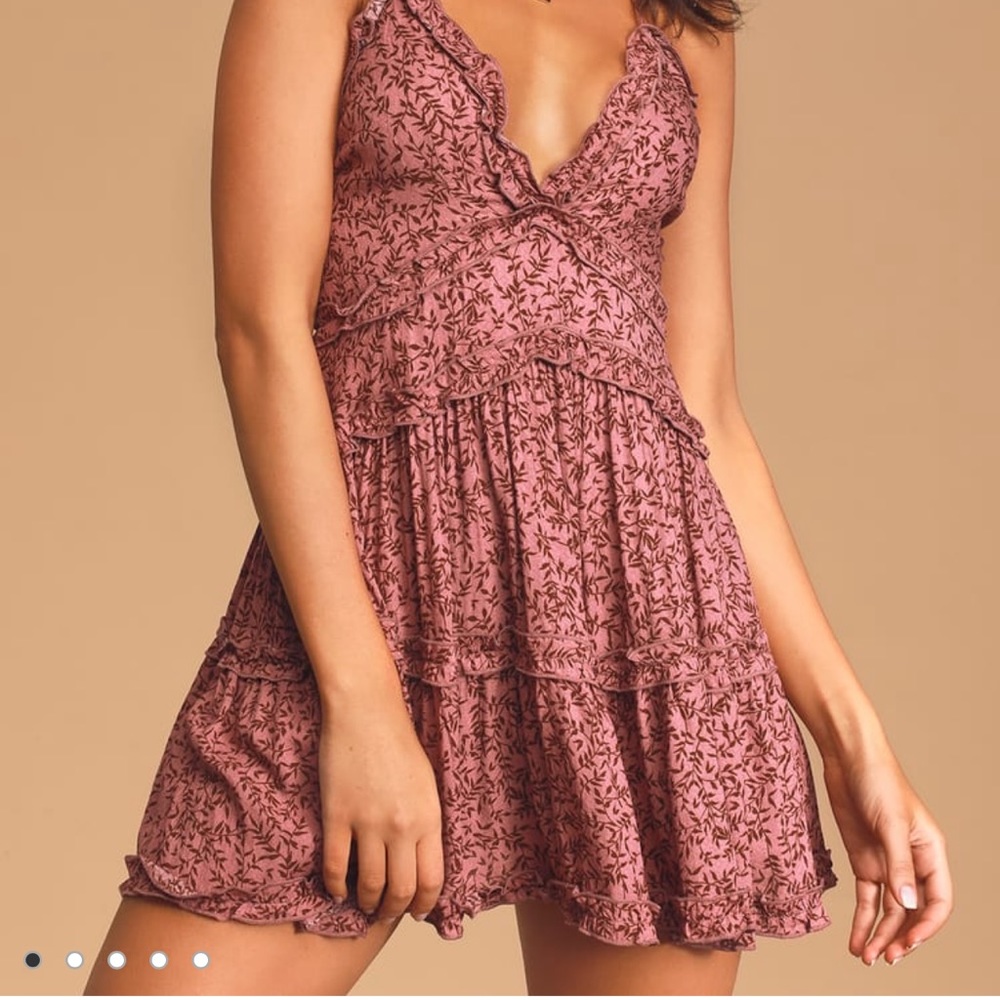 Lulu’s Purple Ruffled Babydoll Dress